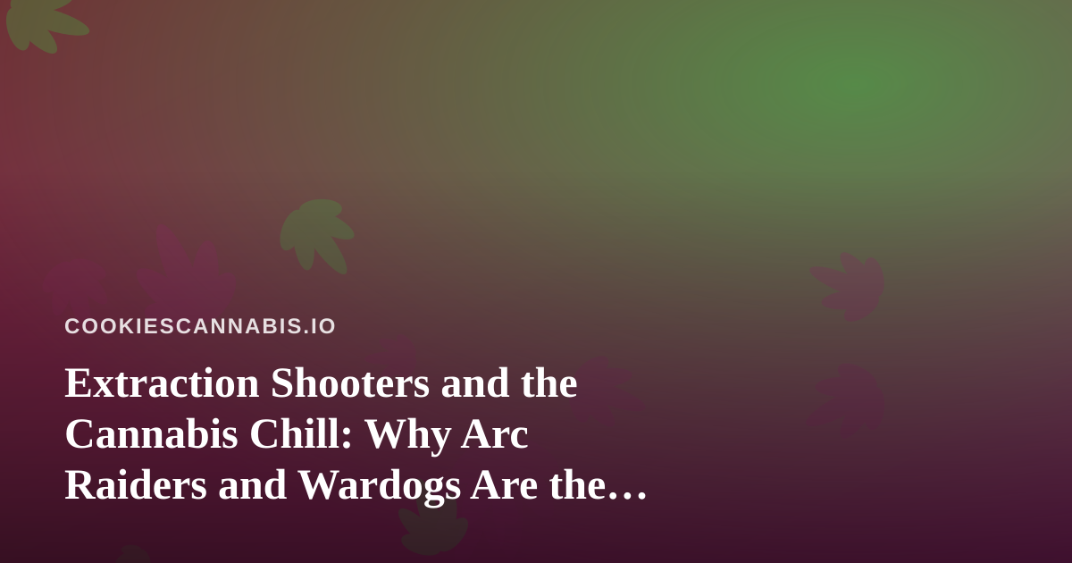 Extraction Shooters and the Cannabis Chill: Why Arc Raiders and Wardogs Are the New Late-Night Ritual
