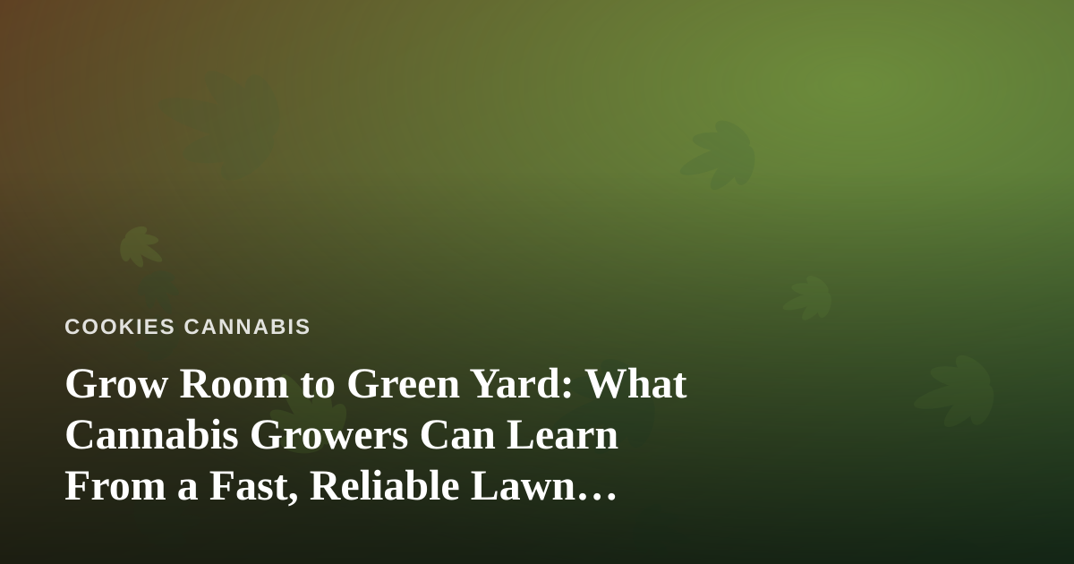 Grow Room to Green Yard: What Cannabis Growers Can Learn From a Fast, Reliable Lawn Care Company